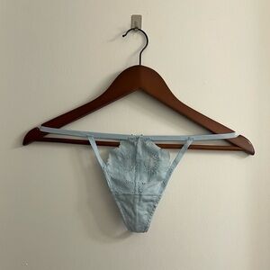 baby blue lacey thong